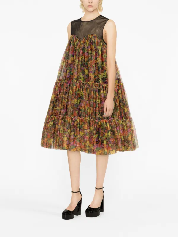 Philosophy Di Lorenzo Serafini フローラル ティアード ドレス 