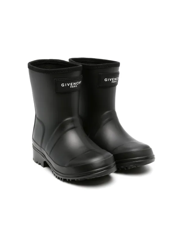 Givenchy Kids Wellington logo patch Boots Farfetch