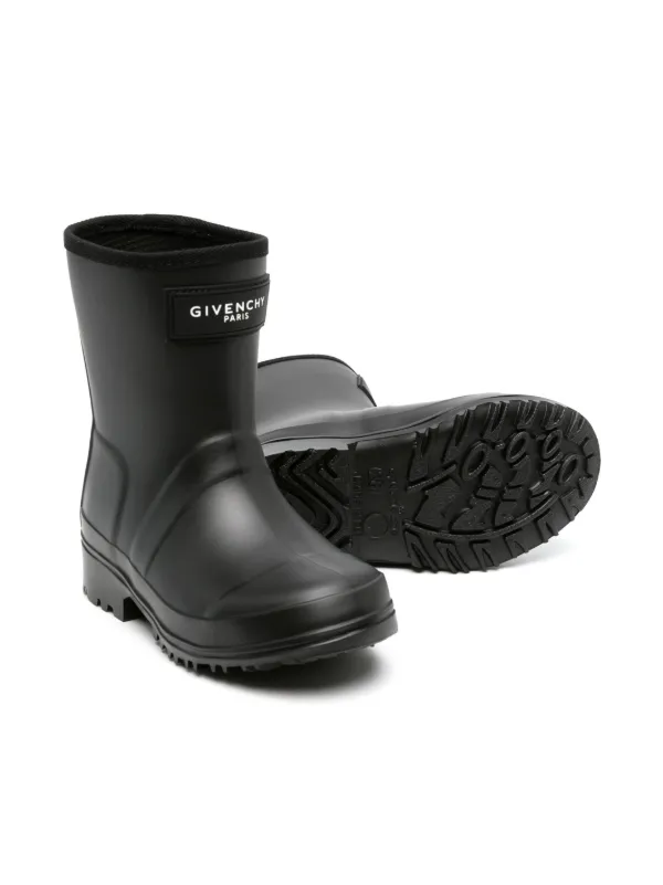Givenchy Kids Wellington logo patch Boots Farfetch
