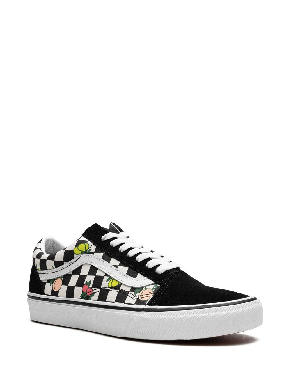 Shop Vans Old Skool "fruit Checkerboard" Sneakers In Black