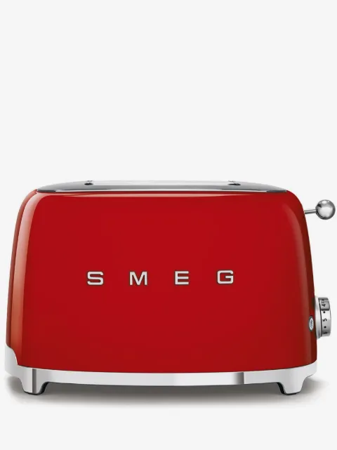 Smeg logo-plaque stainless steel toaster