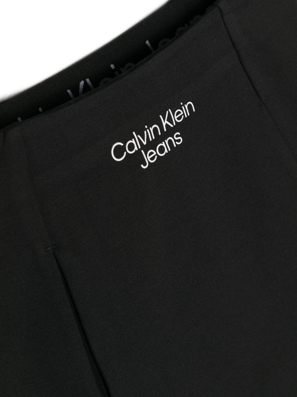Shop Calvin Klein Logo-print A-line Skirt In Black