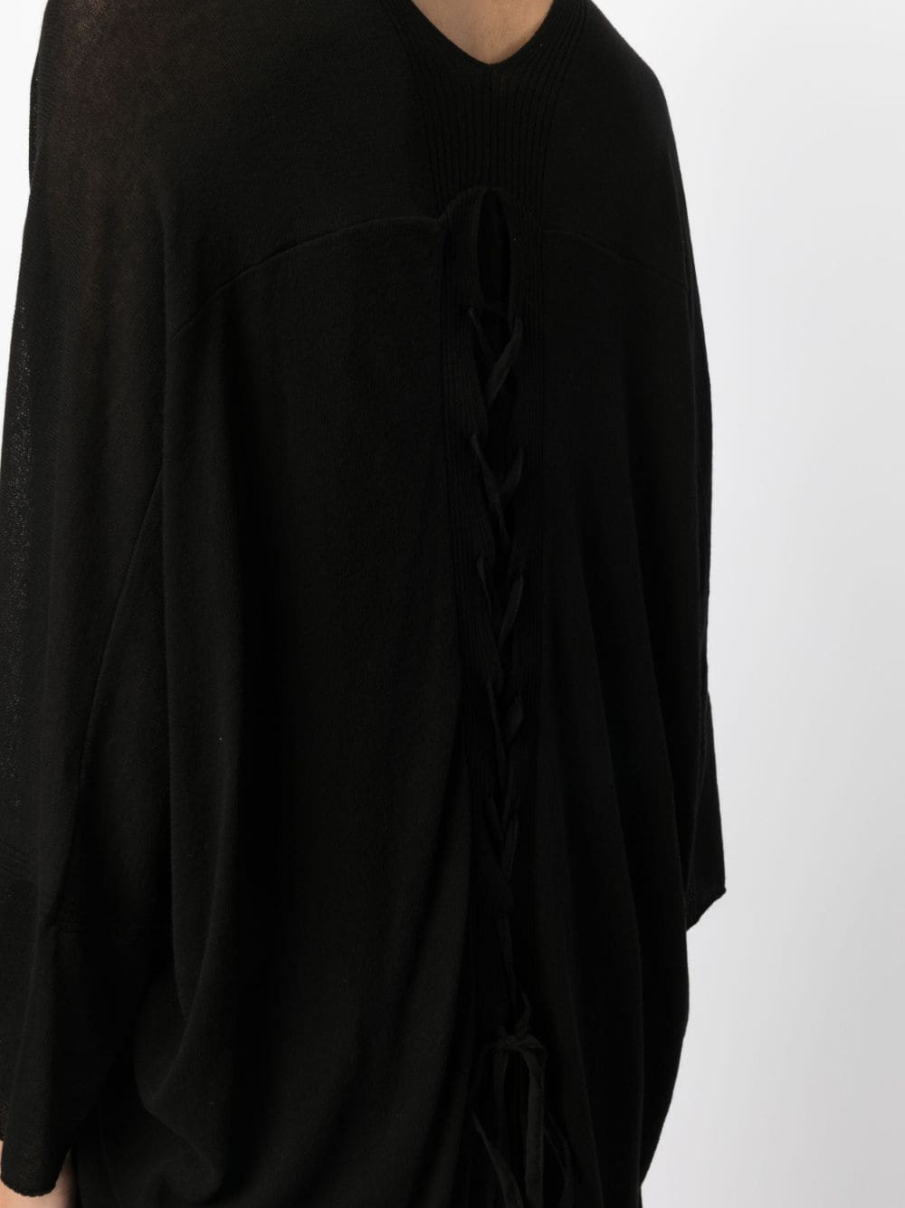 Shop Masnada Semi-sheer Cotton Tunic In Black