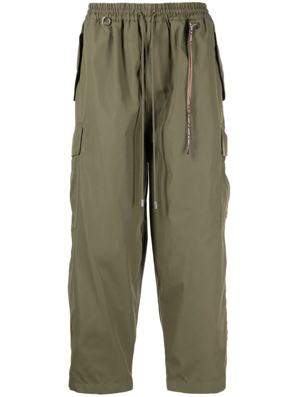 Shop Mastermind Japan Cotton-blend Cargo Trousers In Green