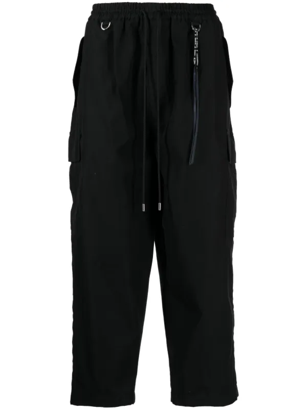 ★LECYTO★ Pearl Cargo Bermuda PantsBlack Pods cotton-blend cargo shorts in black - Rick Owens Kids