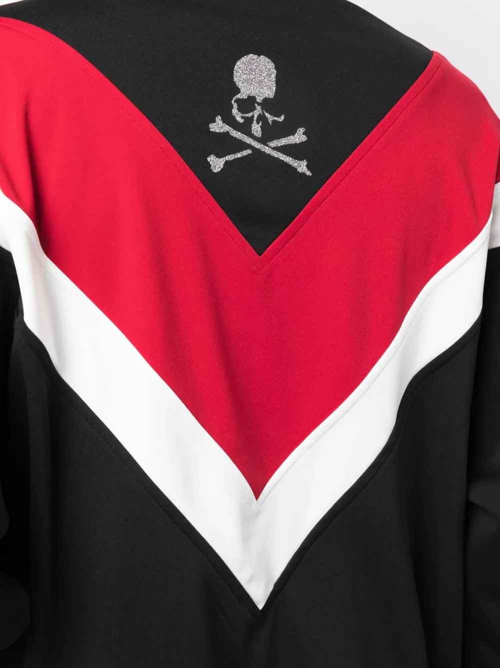 Mastermind Japan Embroidered-logo Colour-block Jacket In Black