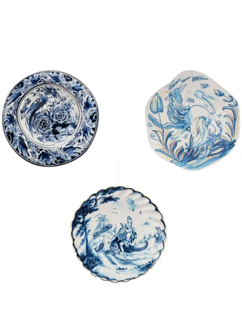 Seletti Classics on Acid ceramic plates (set of three)
