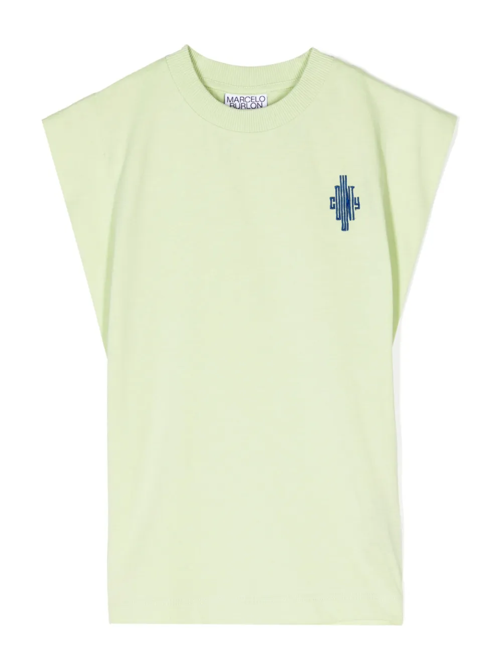 COUNTY OF MILAN KIDS logo-print cotton T-shirt - Verde
