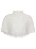 Unreal Fur Cape Verde cropped cape - White