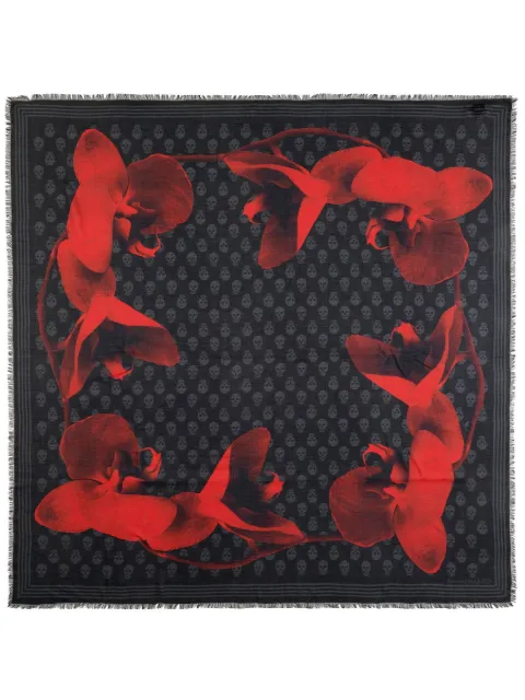 Alexander McQueen skull-motif graphic-print scarf