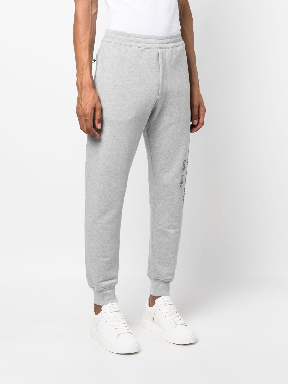 Shop Alexander Mcqueen Logo-print Track Pants In Grey