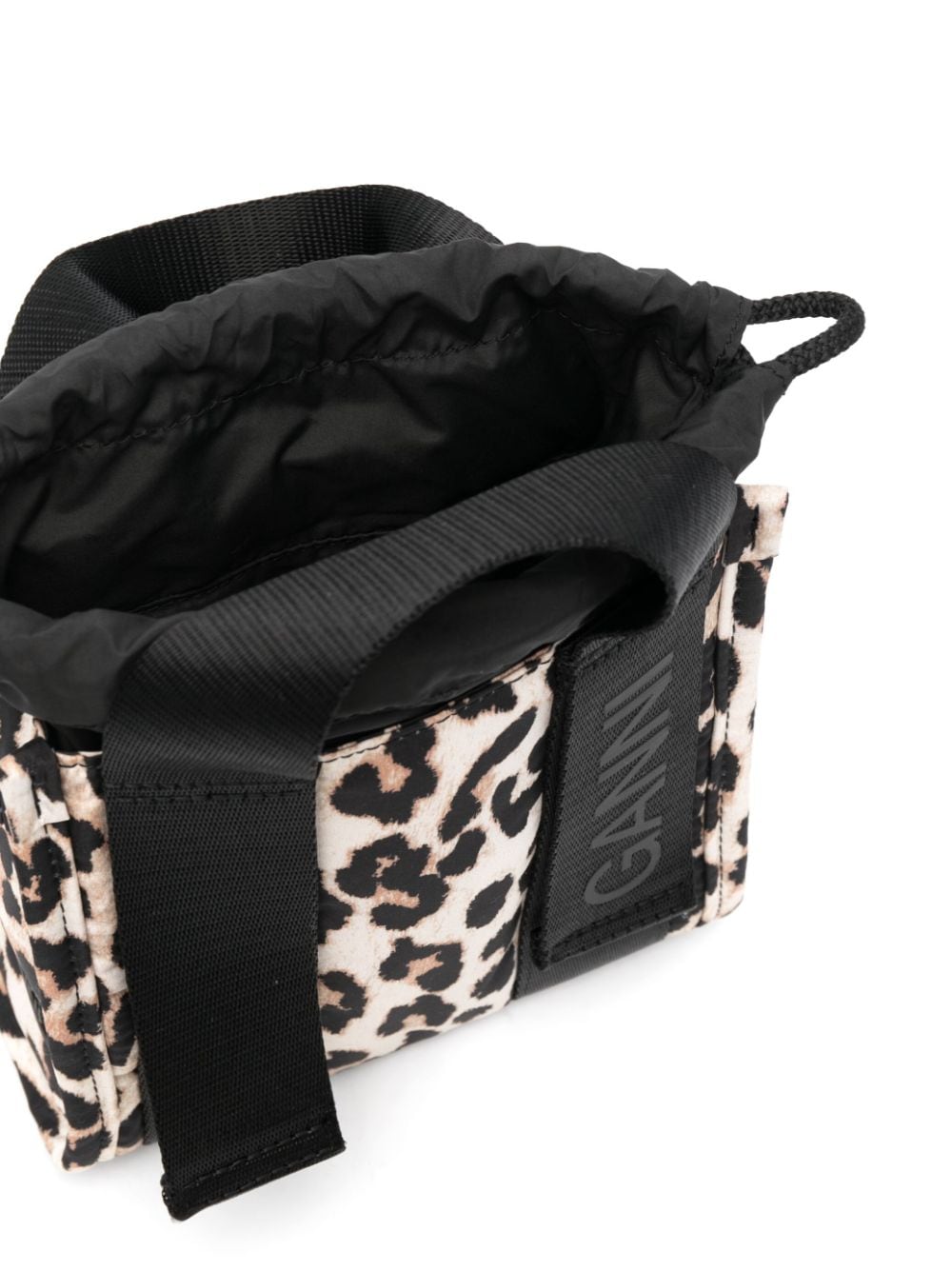 Shop Ganni Leopard-print Tote Bag In Neutrals
