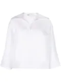 Tory Burch spread-collar silk shirt - White