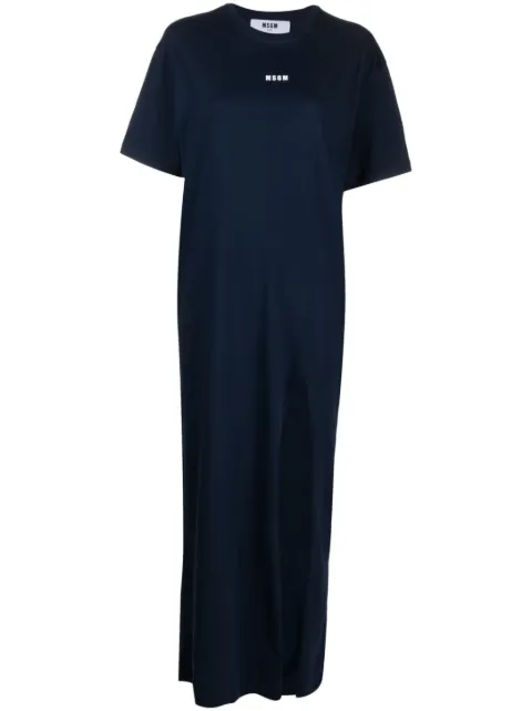 MSGM logo-print cotton dress