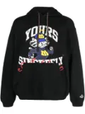 MSGM graphic-print cotton hoodie - Black