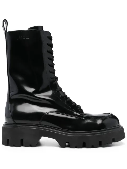MSGM lace-up ankle-high boots