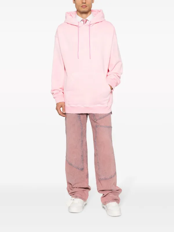 大粒パール煌めくピンクパーカー& MSGM イタリア製 レーススウェット