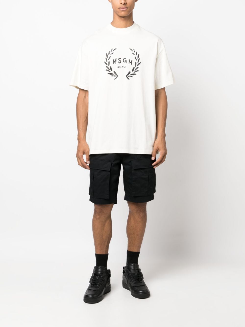 MSGM T-shirt met logoprint - Wit