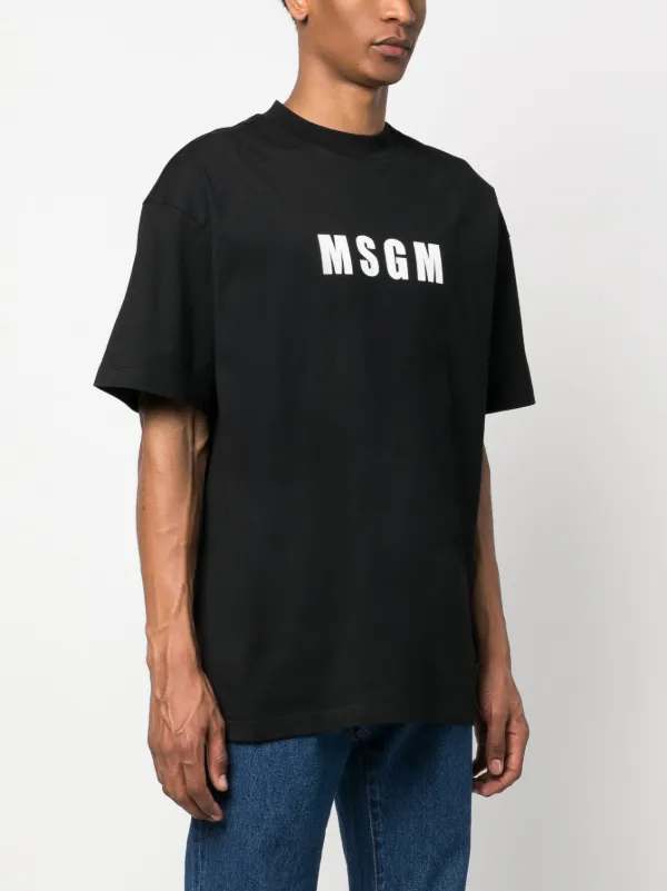 MSGM ロゴ Tシャツ | ブラック | FARFETCH JP