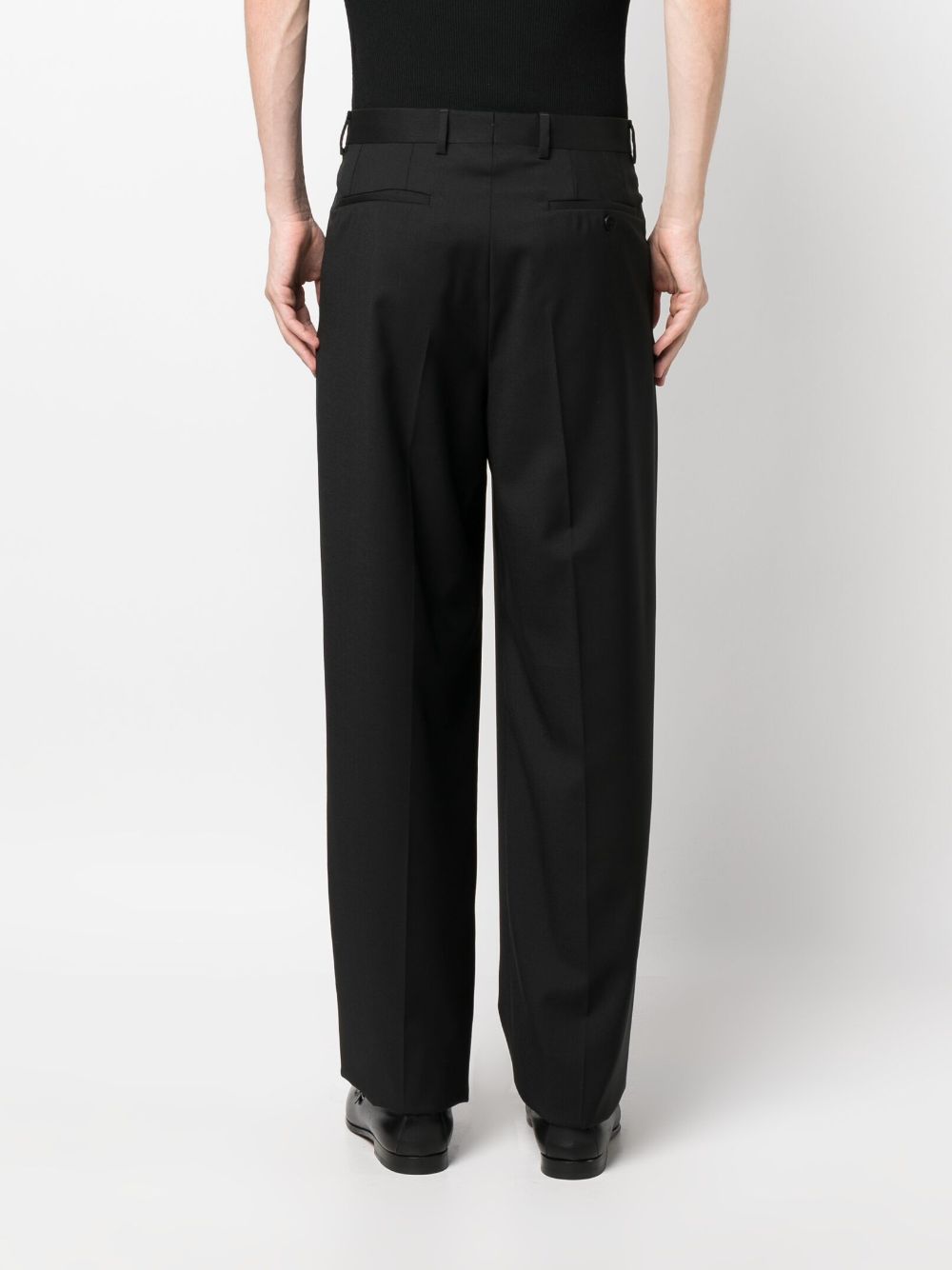 Shop Brioni Pleated Tailored Trousers In Black