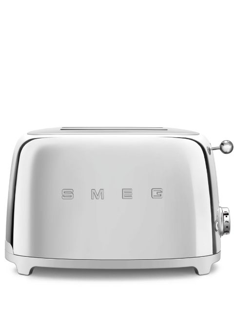 Smeg logo-plaque stainless-steel toaster