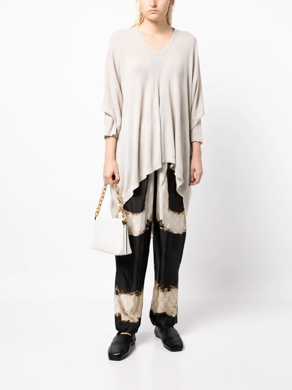 Masnada semi-sheer silk-blend blouse - Beige