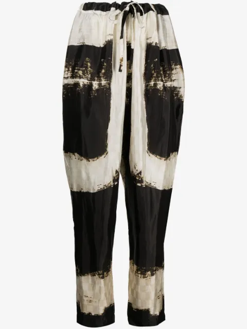 Masnada drawstring tapered-leg trousers