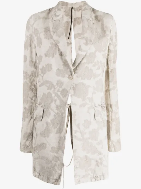Masnada embroidered-flower blazer