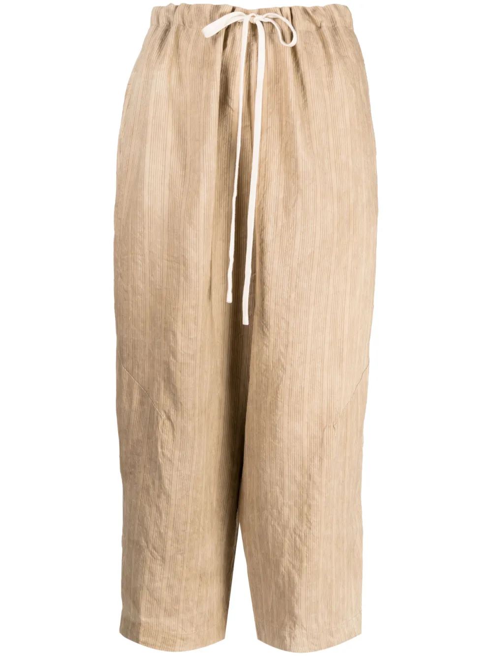 Shop Forme D'expression Distressed Ballooned Trousers In Brown