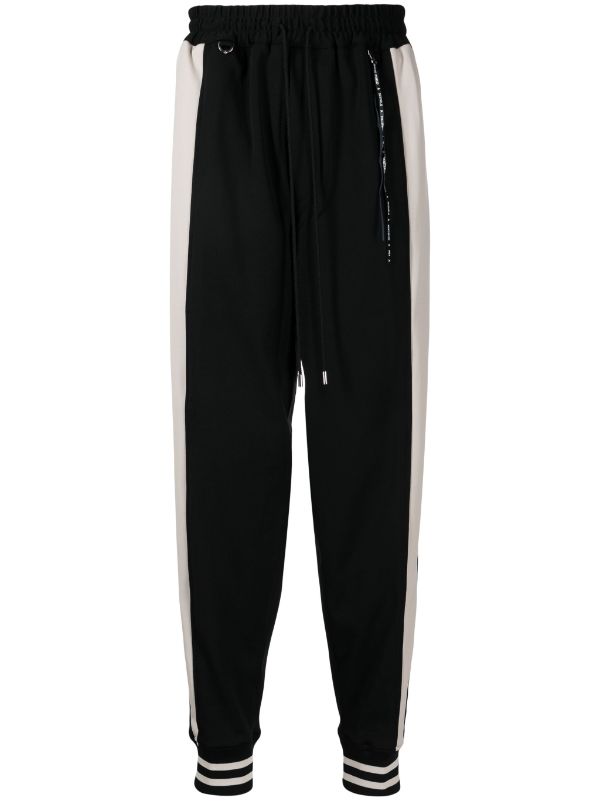 Track pants best sale with white stripe