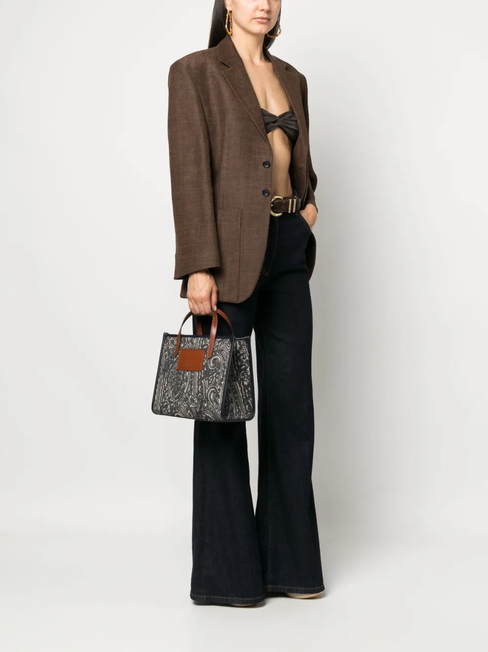 ETRO paisley-print tote bag - Blauw