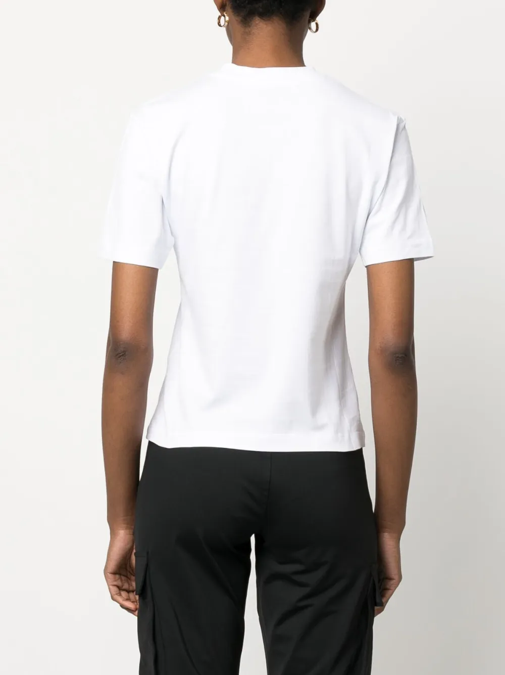 Msgm Dolphin-print Cotton T-shirt In White