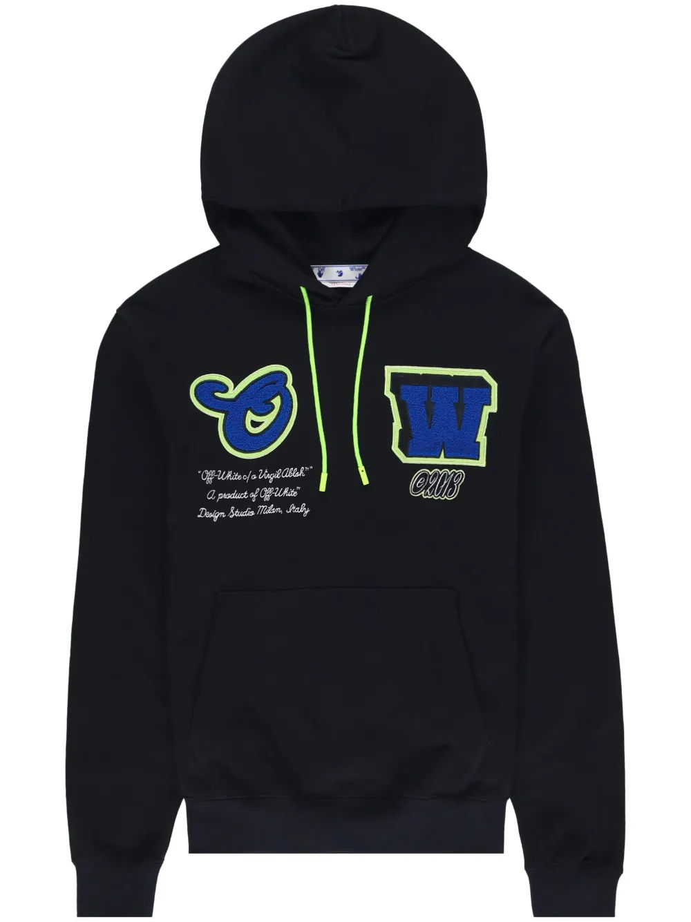 Off-white Vars Patch Hoodie In Black