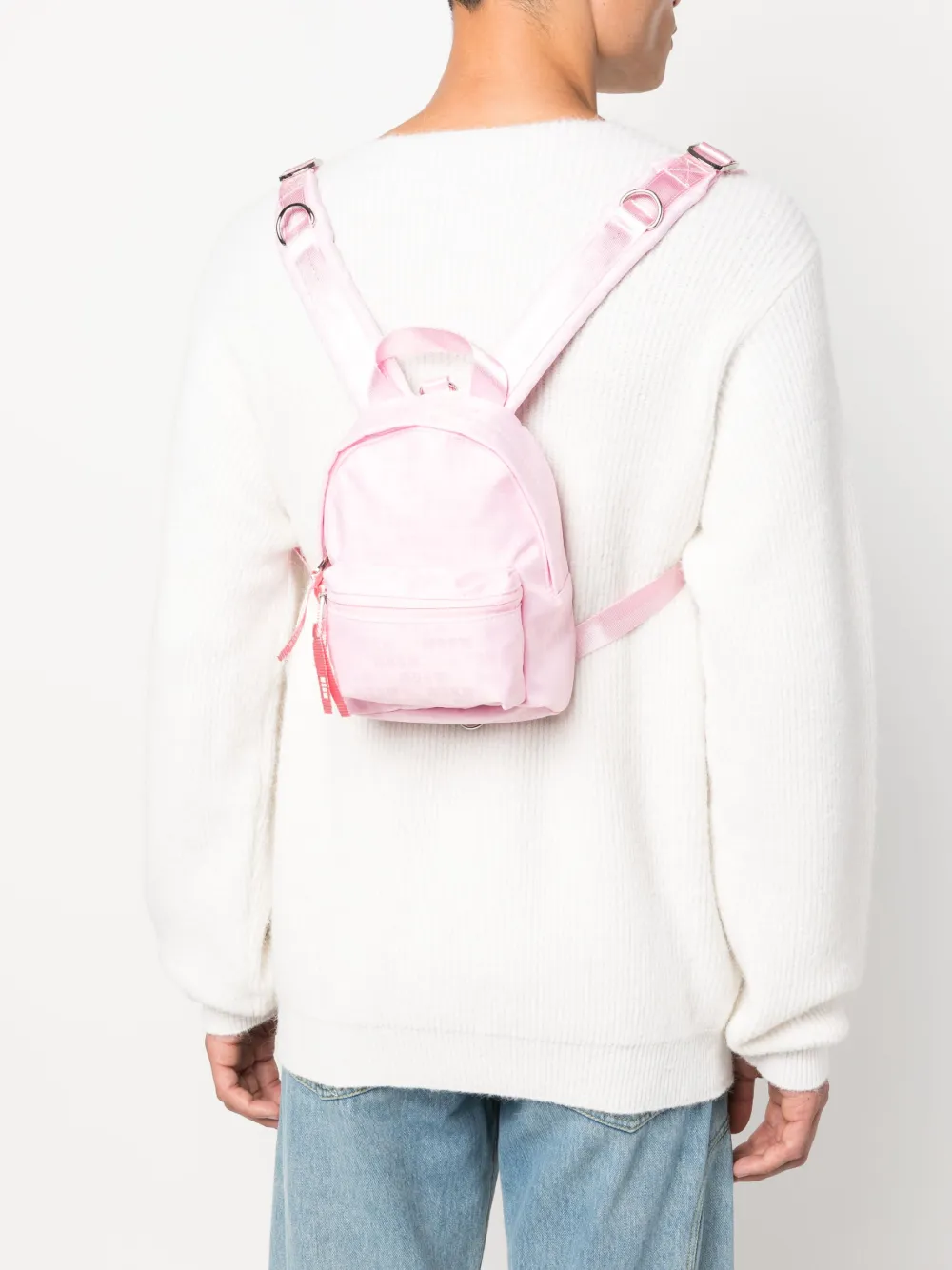 MSGM Rugzak met logoprint - Roze