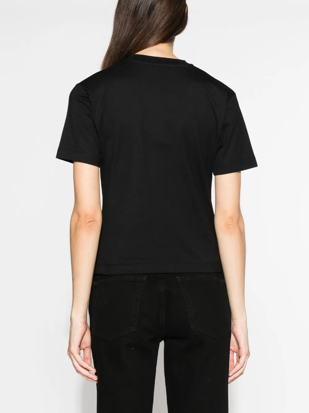 Msgm T-shirt Mit Logo-applikation In Black