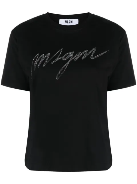 MSGM logo-appliqué cotton T-shirt