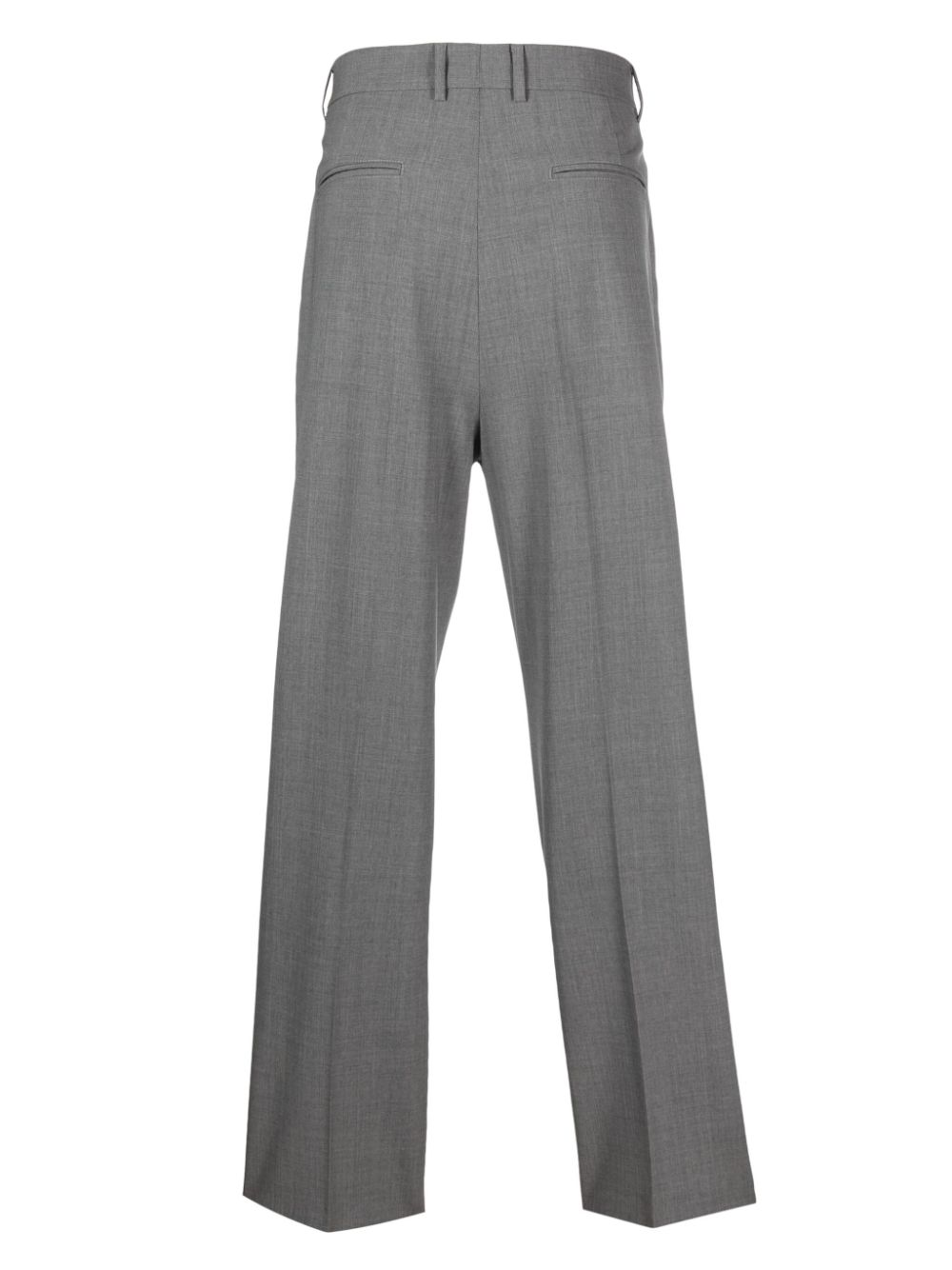 MSGM pleat-detailing wool blend tailored trousers - Grijs