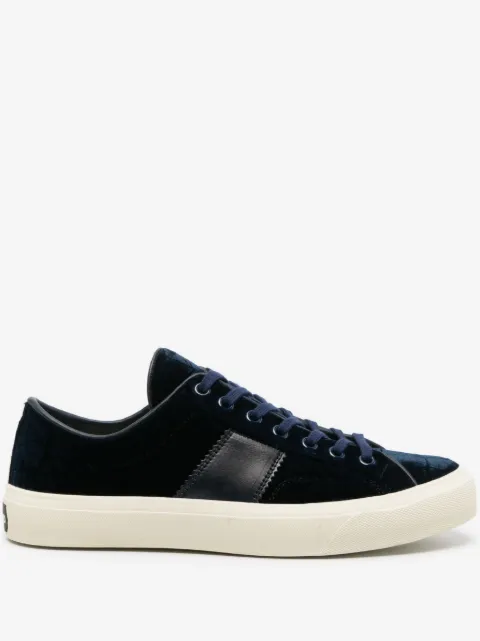 TOM FORD Cambridge crocodile-effect leather sneakers