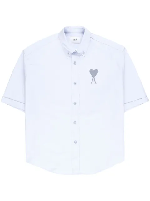 AMI Paris logo-embroidered button-down shirt