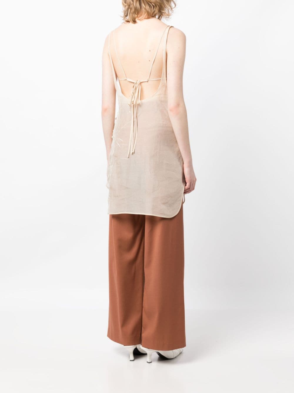 Mame Kurogouchi bamboo-embroidered Silk Layered Top - Farfetch