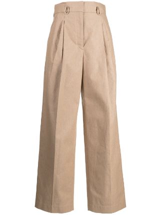 Mame Kurogouchi high-waisted wide-leg Cotton Trousers - Farfetch