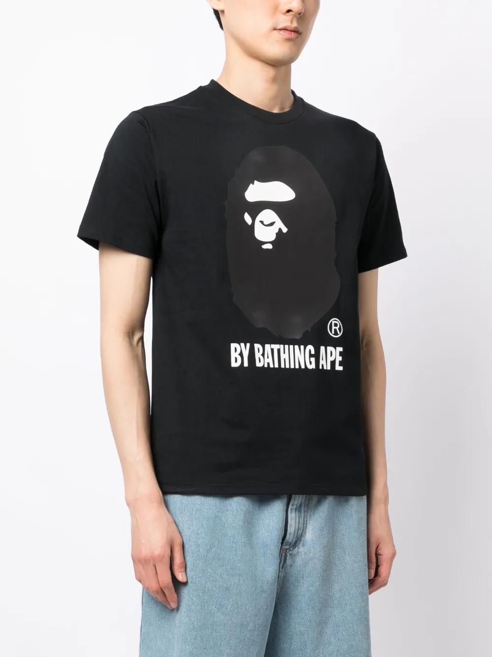 BAPE デザインロゴ Tシャツ BLACK L - Tシャツ/カットソー(半袖/袖なし)