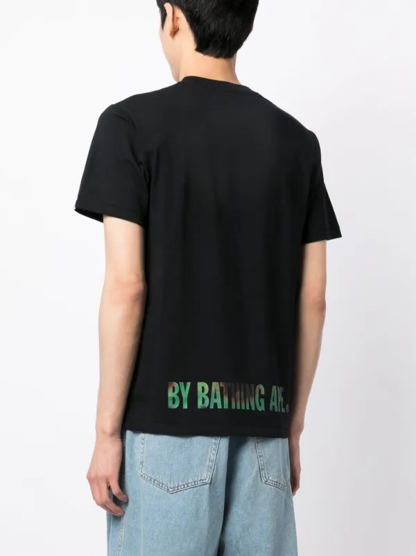 BAPE BLACK A BATHING APE logo print Cotton T shirt Farfetch