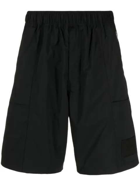 izzue logo-patch elasticated-waistband shorts