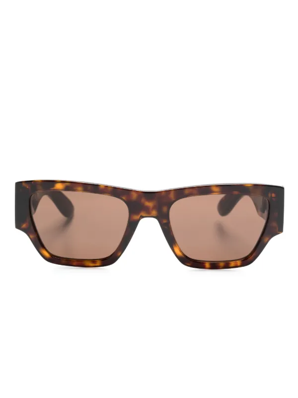 Alexander McQueen Eyewear スクエアフレーム サングラス | ブラウン 