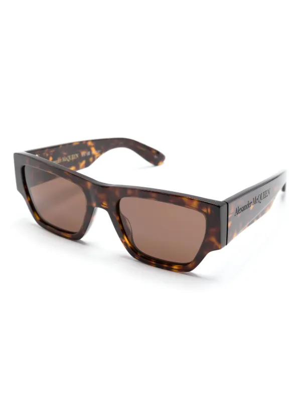 Alexander McQueen Eyewear スクエアフレーム サングラス | ブラウン 