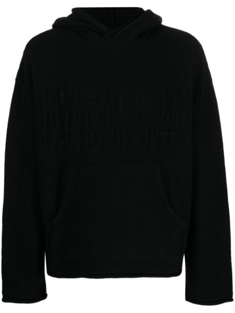 MM6 Maison Margiela number-motif knitted hoodie