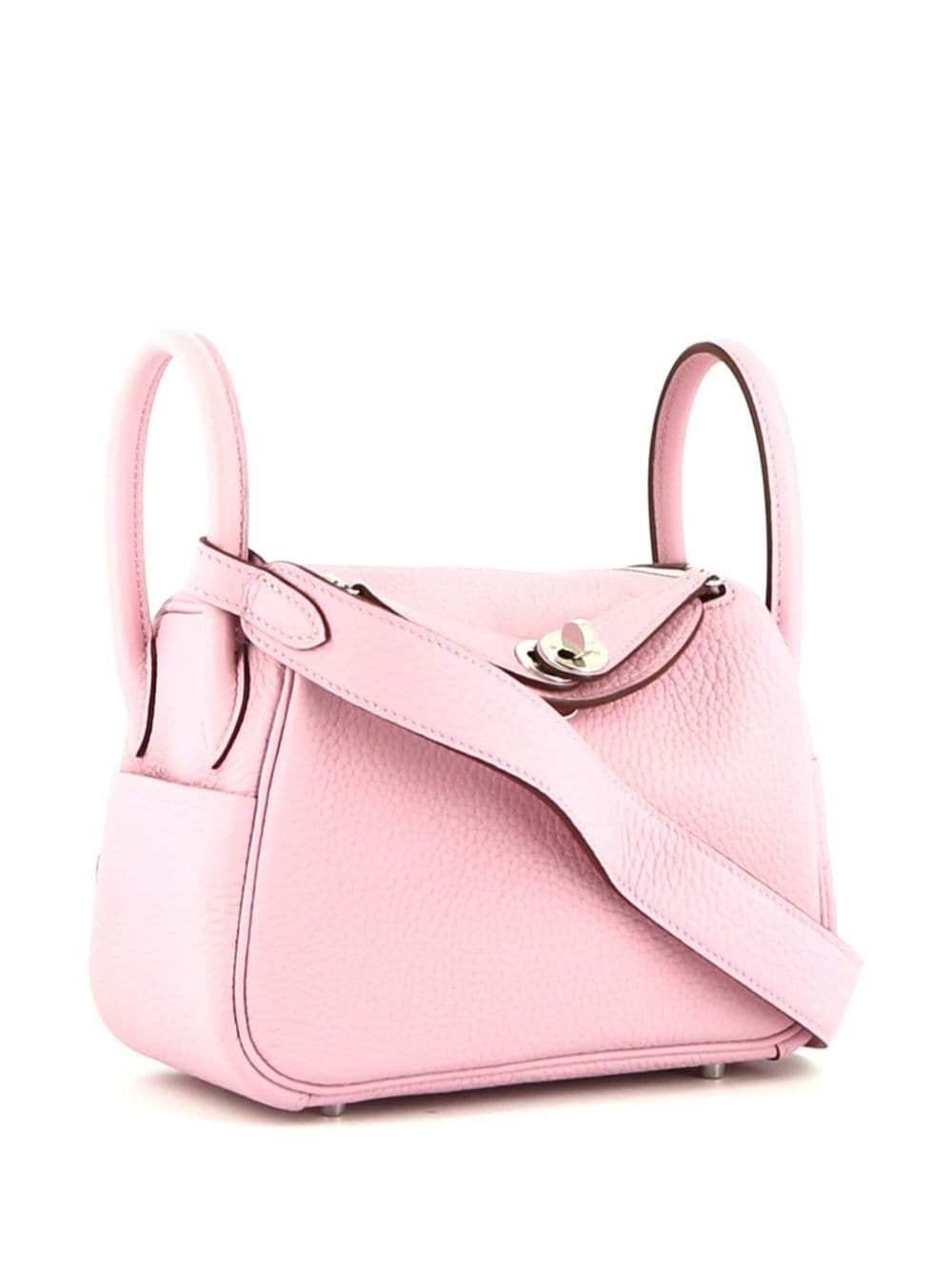 Pre-owned Hermes  Lindy 20 Two-way Handbag In Pink