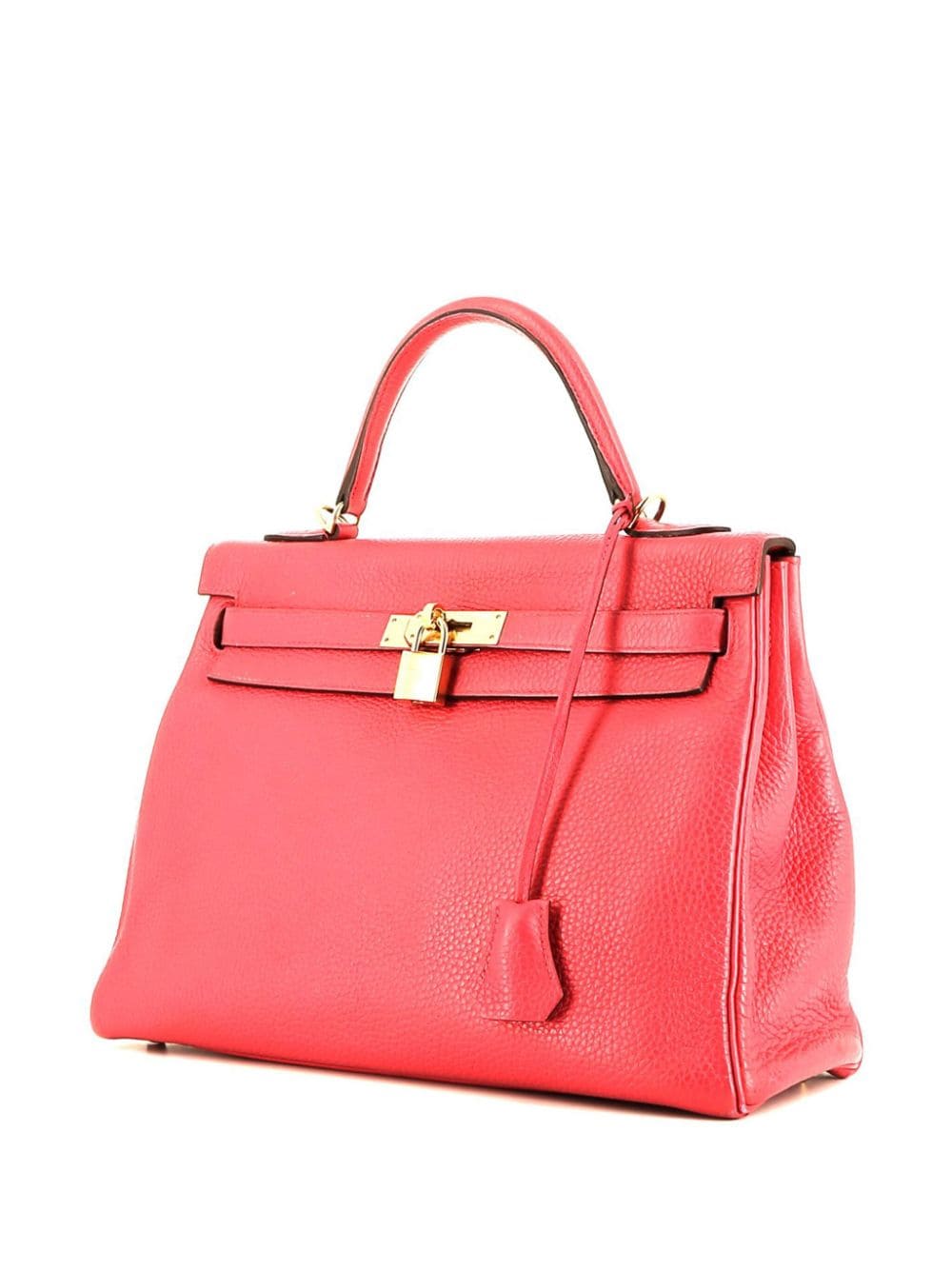 Pre-owned Hermes  Kelly 32 Retourne Handbag In Pink