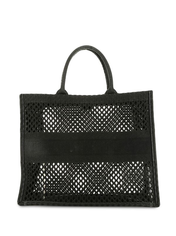 Dior book tote store black and white